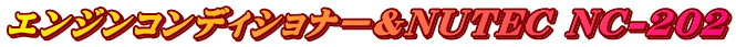 エンジンコンディショナー＆NUTEC NC-202